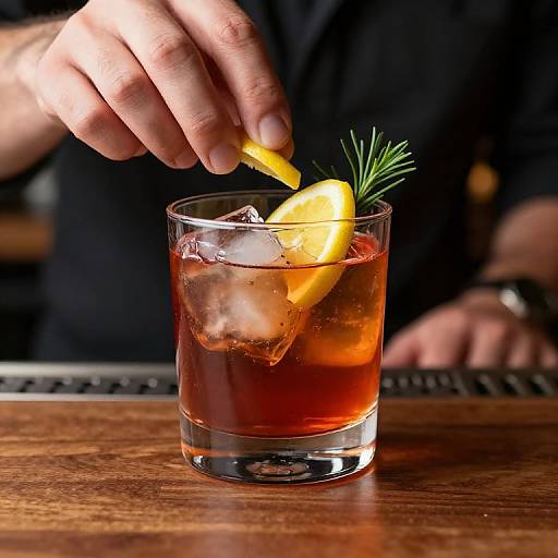 Non-Alcoholic Negroni with Garnish
