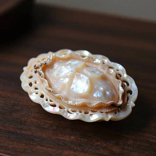 Intricate Abalone Carving Art Piece