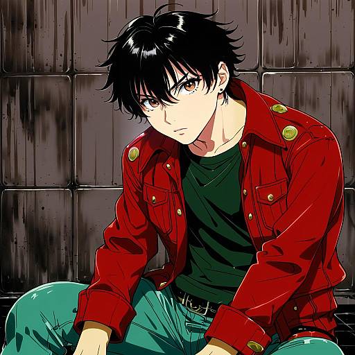 Illustration of Kaneda shoutarou (akira), akira (manga) in the style of Gayarou