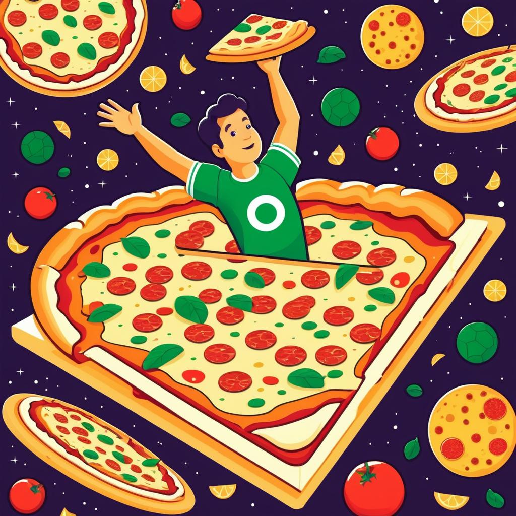 Zero Gravity Pizza Poster Design