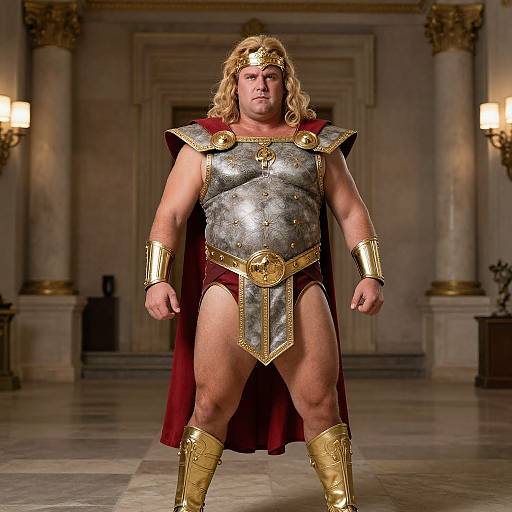 Plus Size Man in Hercules Costume