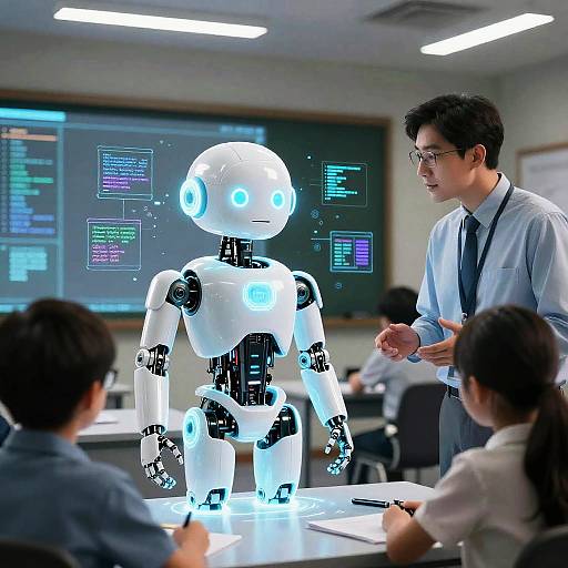 Training Emotional AI Robot in Virtual Classroom