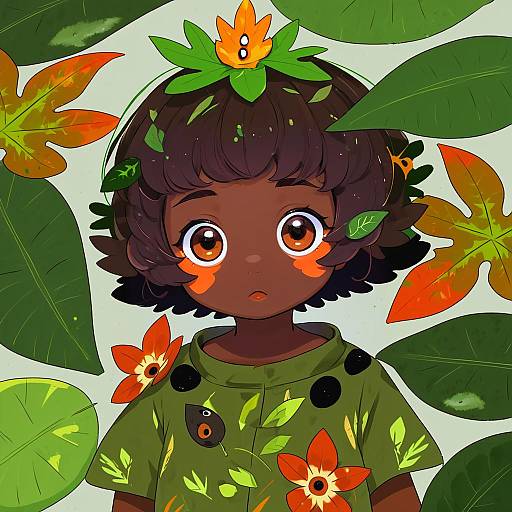 Illustration of Anne boonchuy, amphibia in the style of Shimatani azu