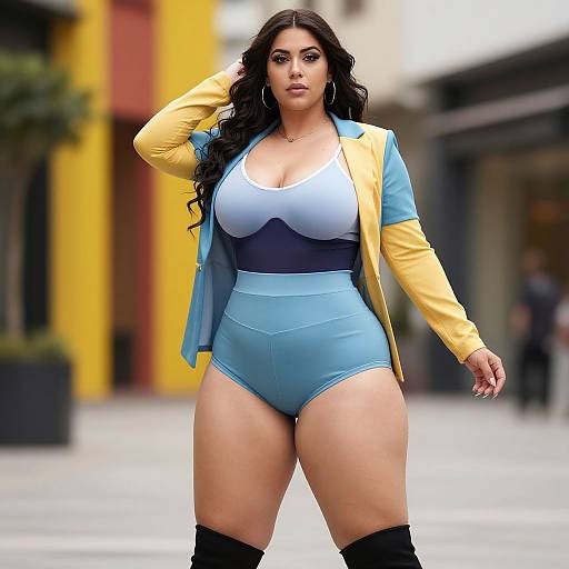 Confident Woman in Urban Fashion