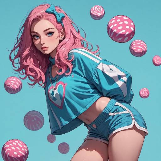 Quirky Influencer in Abstract Digital Art Quirky Influencer in Abstract Digital Art