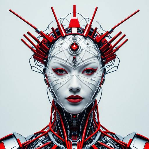 Futuristic Cybernetic Dancer Portrait