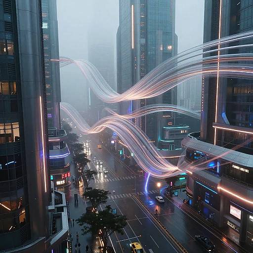 Futuristic Cyberpunk Cityscape