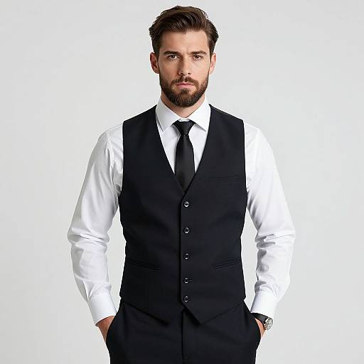 Realistic Male Mafia Costume Portrait