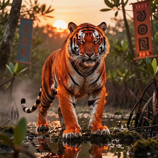 Fiery Orange Tiger Berserker