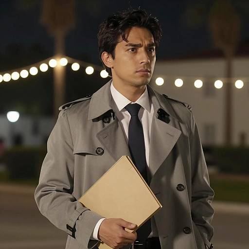 Mysterious Man in Nighttime Setting