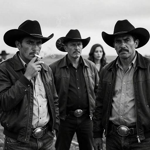 Cowboys in Smoky Atmosphere Portrait