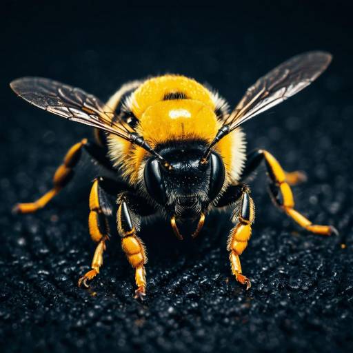 Ultra-Realistic Macro Shot of Bee