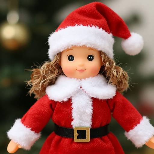 Female Santa Claus Doll in Red Outfit