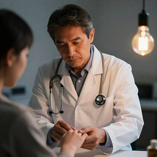 Doctor Examining Patient's Hand