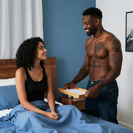 Intimate Scene with Stylish Couple