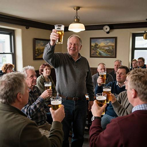 Irish Pub Toast in Rockwell Style