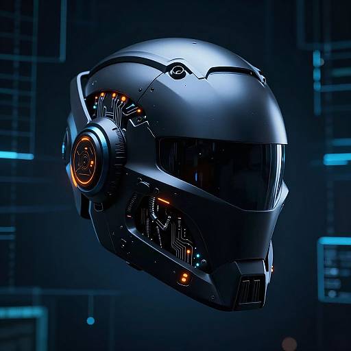 Cyberpunk Power Armor Helmet Design