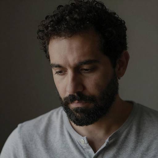 Contemplative Portrait of Middle-Aged Man