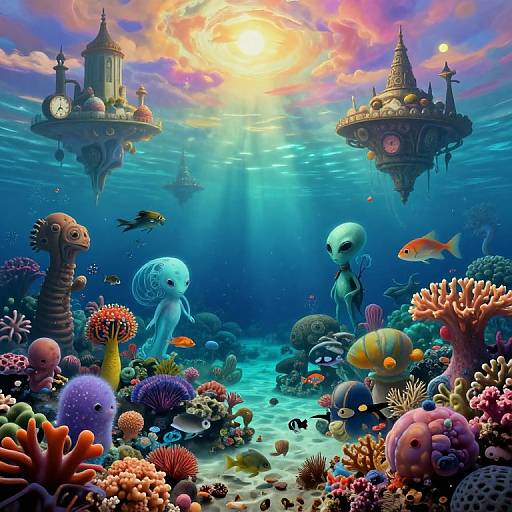 Surreal Underwater Alien Bug Vista
