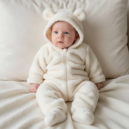 Newborn in Fleece Pajamas Costume