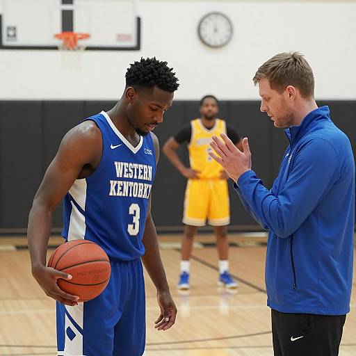 Dramatic Scene at Indoor Basketball Court