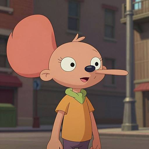 Realistic Hey Arnold Character Portrait