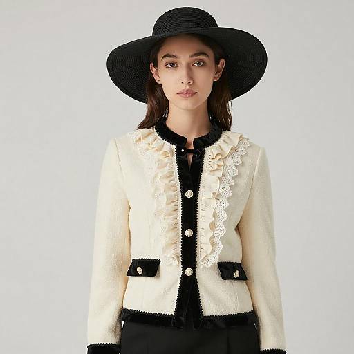 Elegant Vintage Fashion Portrait of Woman