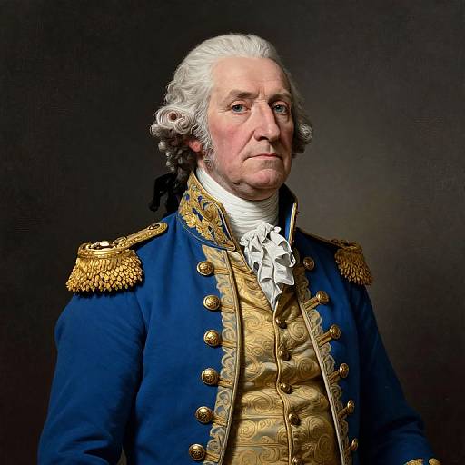 Opulent Digital Portrait of George Washington