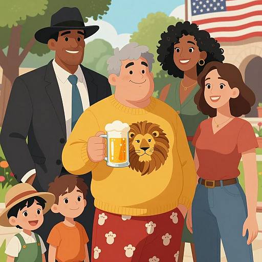 Cheerful Gathering: Family and Friends Portrait