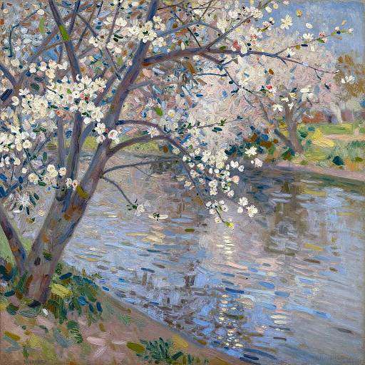 Impressionist Riverside Painting Effect