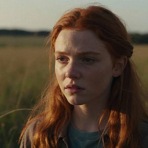 Redheaded Girl in Intense Sunlight