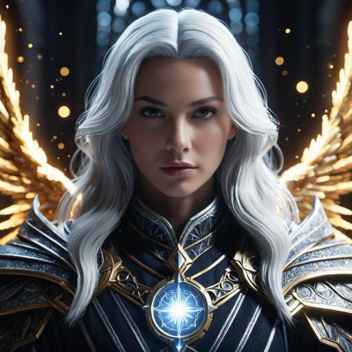 Celestial Angelic Warlock Portrait