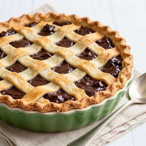 Luscious Chocolate Chip Pie with Lattice Crust