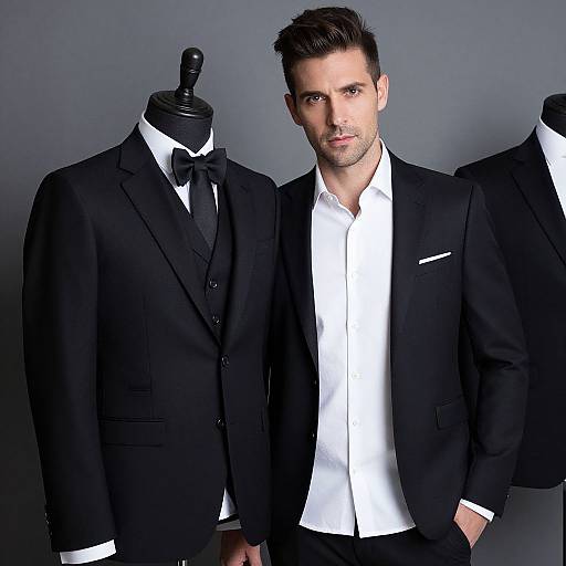 Alessandro Toscani Black and White Outfit