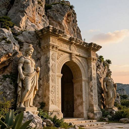 Mycenaean Citadel at Sunset