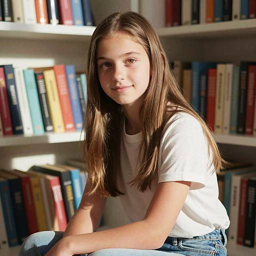 Teen Girl Reading Nook Portrait