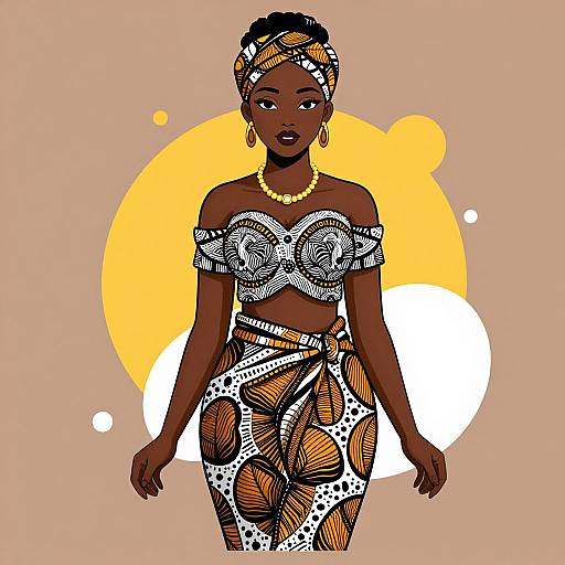 Black Woman African Print Avatar