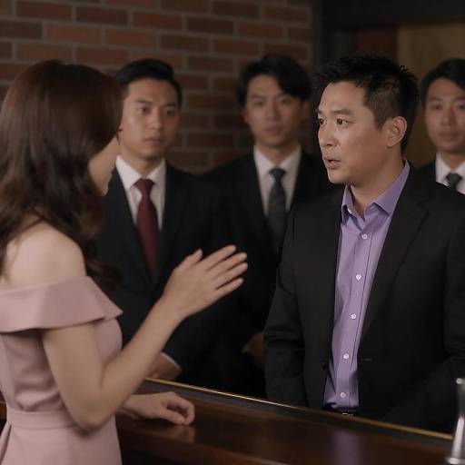 Dimly Lit Bar Conversation Scene