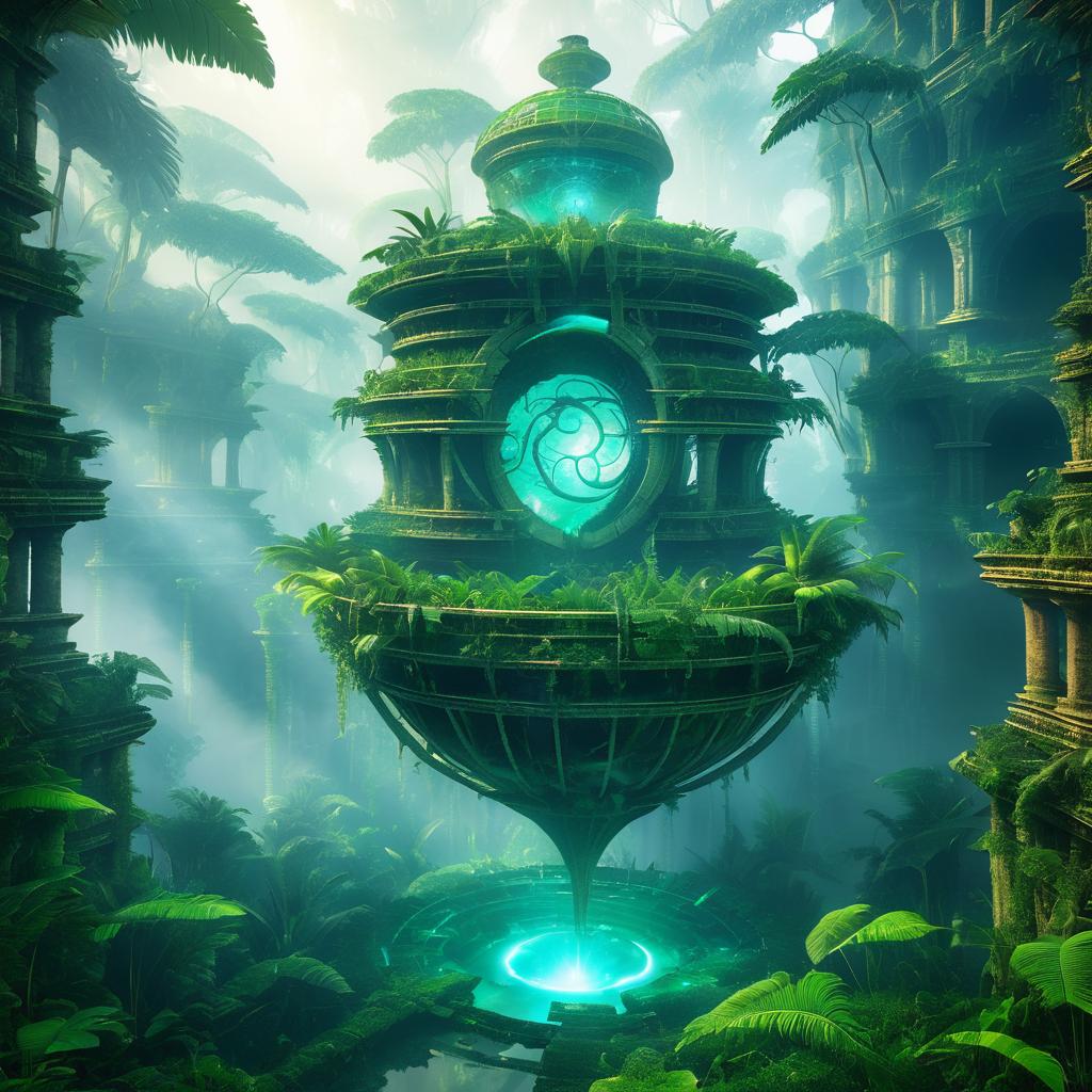 Surreal Jungle Ruins with Verne's Vessel