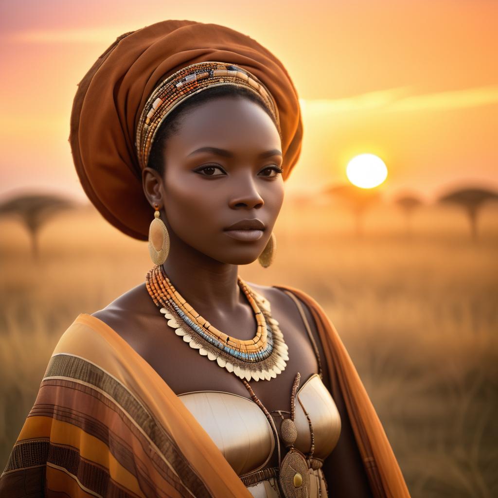 Stunning African Queen at Sunset