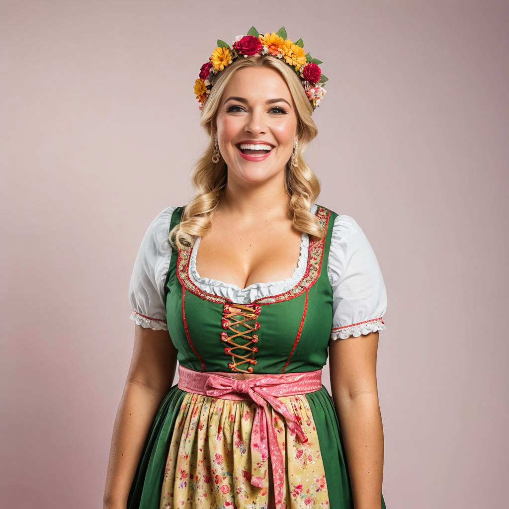 Joyful Festival-Goer in Traditional Bavarian Attire