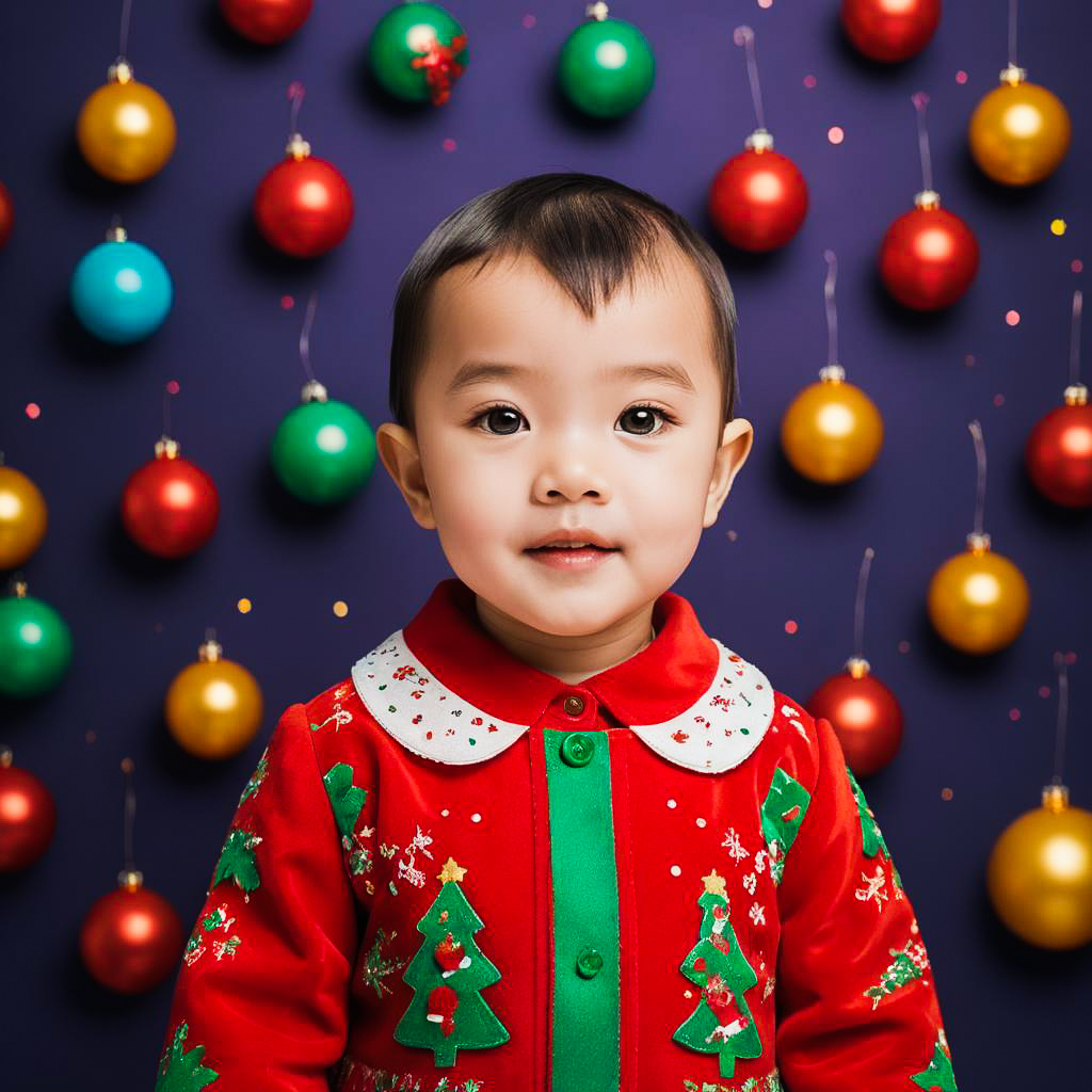 Playful Christmas Photo Shoot with Baby Girl