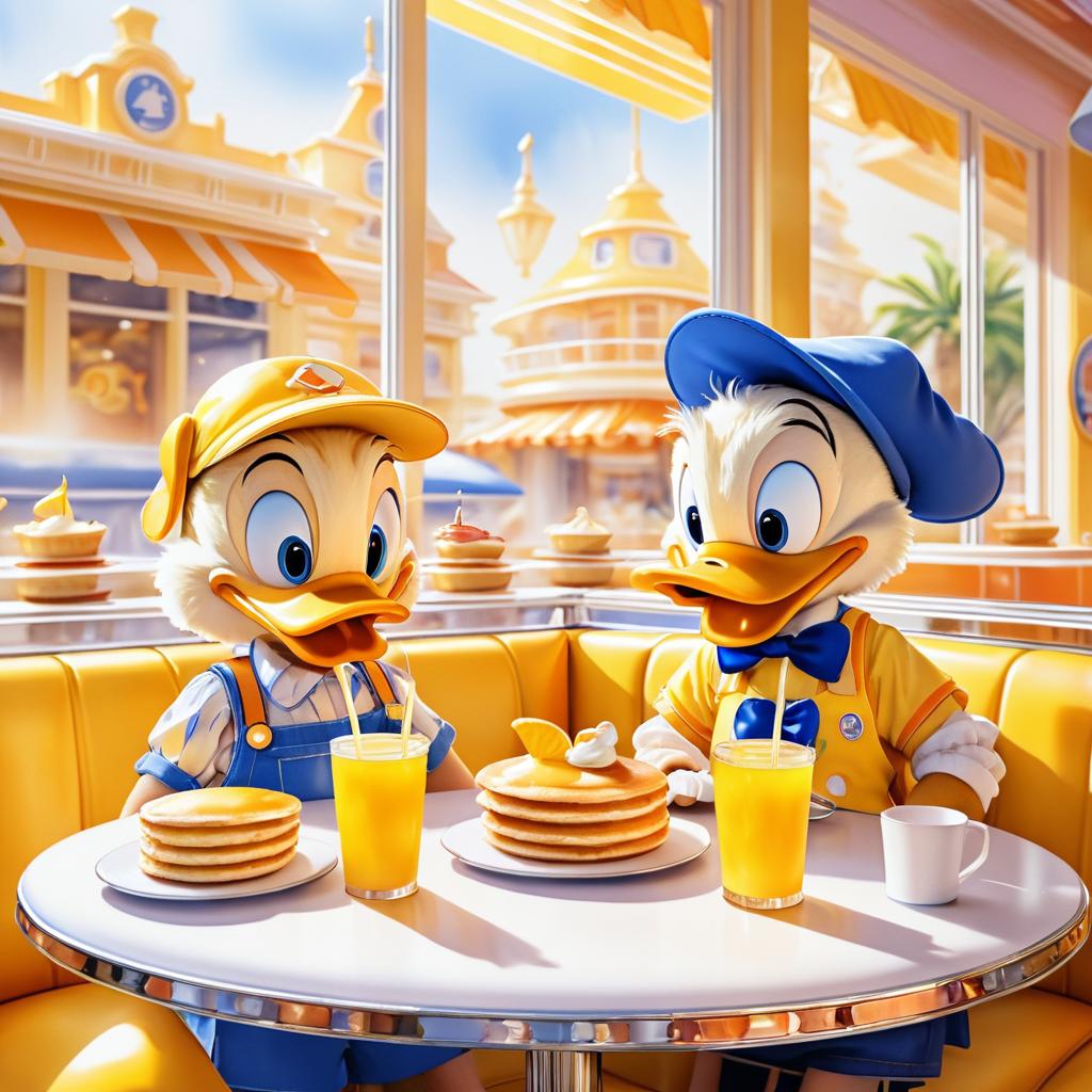 Childhood Breakfast with Donald and Daisy