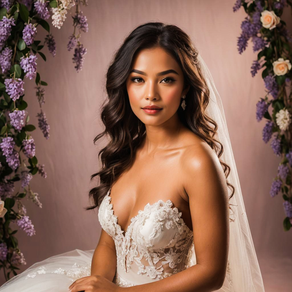 Stunning Bridal Shoot with Wisteria Glow