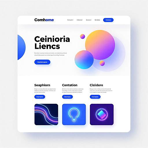 Futuristic Abstract Geometric Homepage