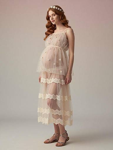Pregnant Woman in Ethereal Fairy Outfit