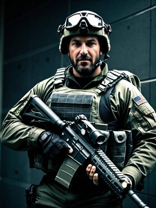 Photorealistic Seal Team Six Cosplay Portrait