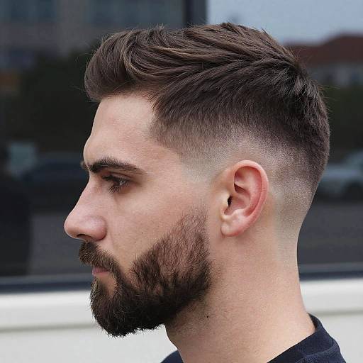 Photorealistic Backenbart Beard Style