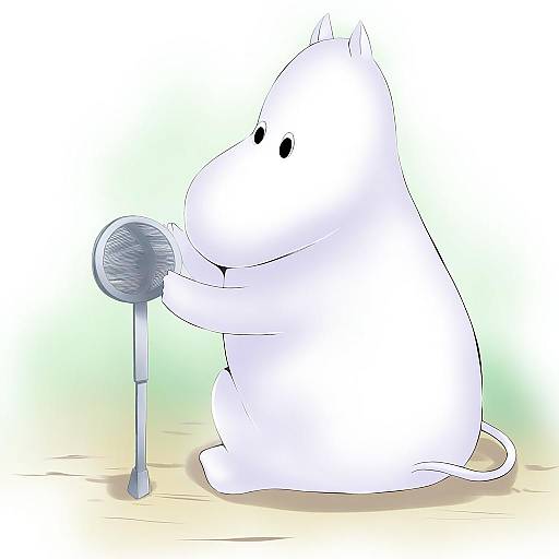 Illustration of Moomintroll, moomin in the style of Hoshizuki (seigetsu)