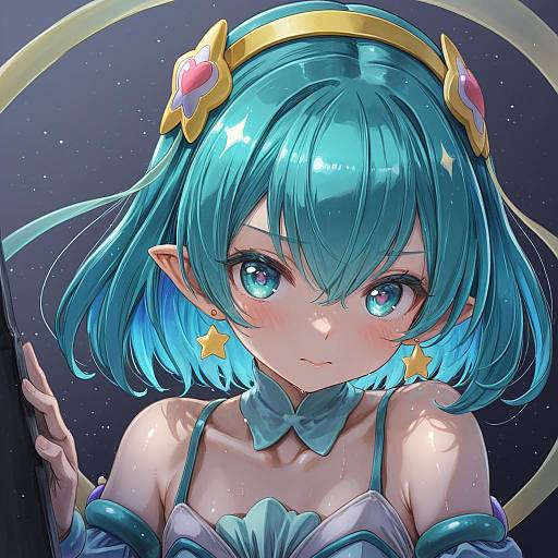 Illustration of Hagoromo lala, precure in the style of Yohane